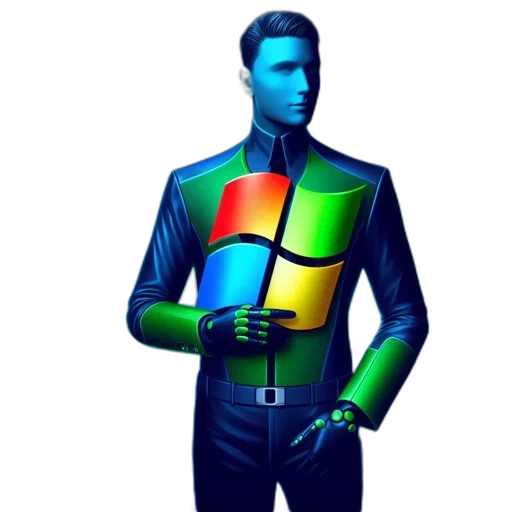 robot, jacket, pixel art, 3d render transparent PNG cut-out