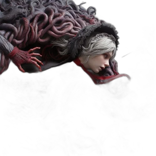 creature, dragon, hair, mask transparent PNG cut-out
