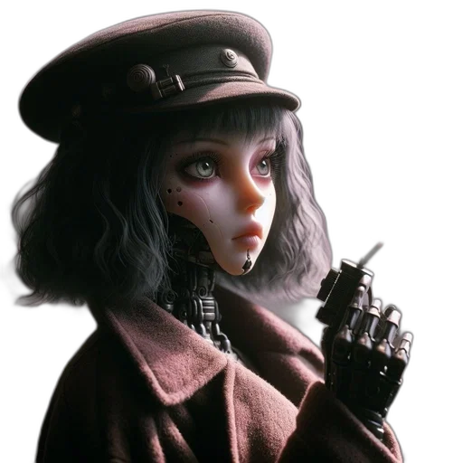 staff, hat, robot, face transparent PNG cut-out