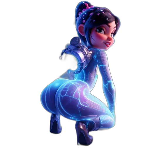 dress, robot, staff, weapon transparent PNG cut-out