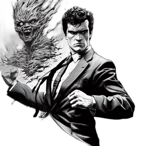 comic book art, concept art, fantasy art, intense transparent PNG cut-out