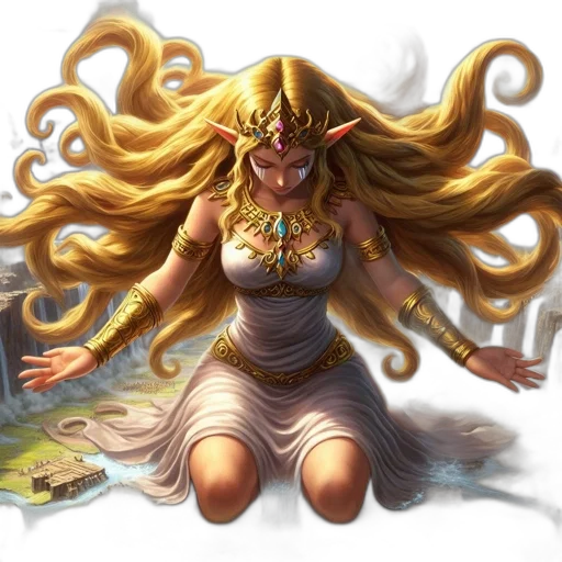 dress, fantasy art, concept art, comic book art transparent PNG cut-out
