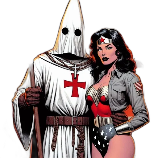 comic book art, concept art, two, characters transparent PNG cut-out