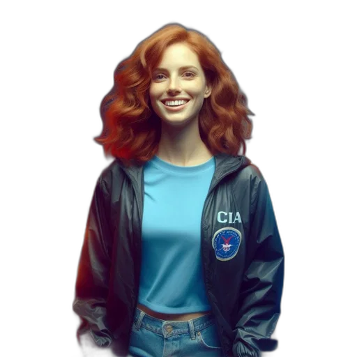 jacket, robot, staff, creature transparent PNG cut-out