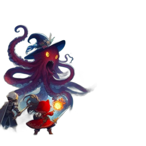 creature, dragon, staff, mask transparent PNG cut-out