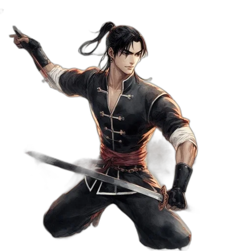 sword, staff, weapon, fantasy art transparent PNG cut-out