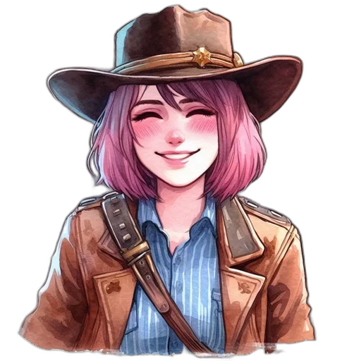 hat, jacket, staff, face transparent PNG cut-out