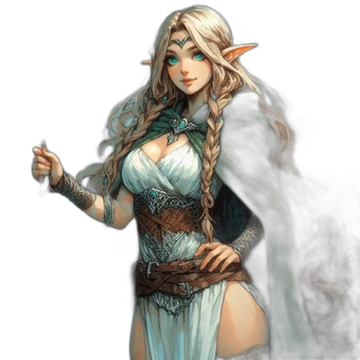 staff, dress, sword, fantasy art transparent PNG cut-out