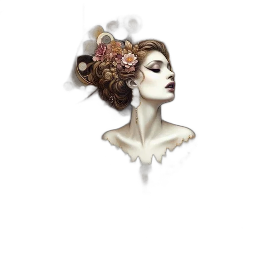 crown, jewelry, flower, face transparent PNG cut-out
