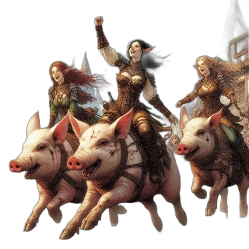 fantasy art, concept art, comic book art, pixel art transparent PNG cut-out