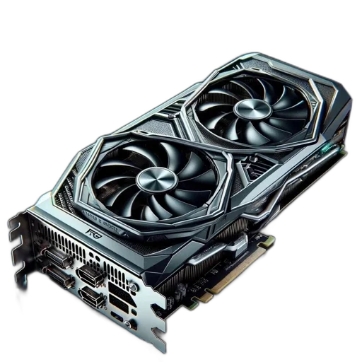 3d render, gigabyte, graphics, card transparent PNG cut-out