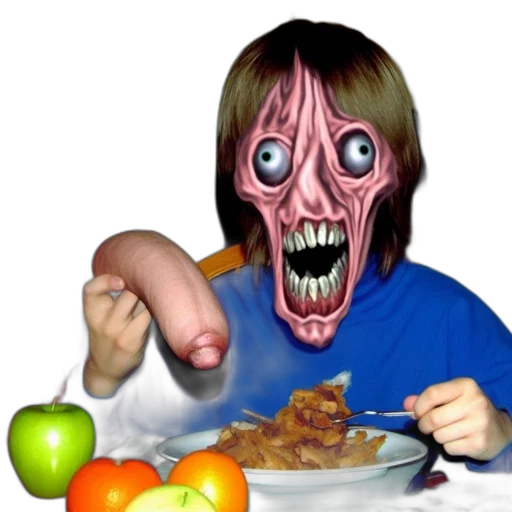 food, mask, creature, face transparent PNG cut-out