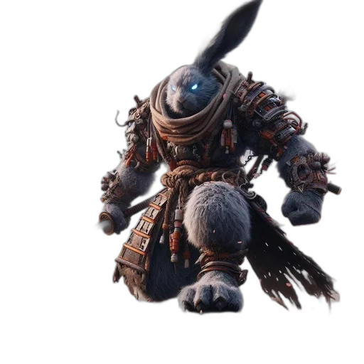 robot, creature, dragon, staff transparent PNG cut-out