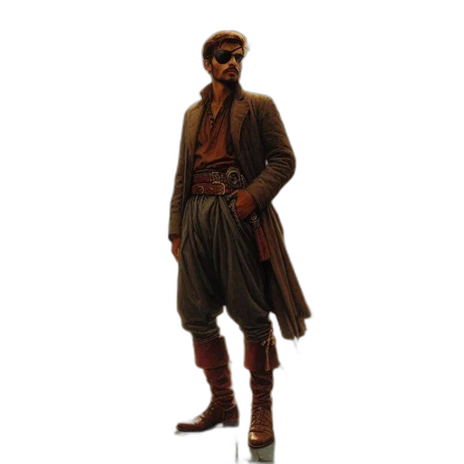 jacket, staff, concept art, pixel art transparent PNG cut-out