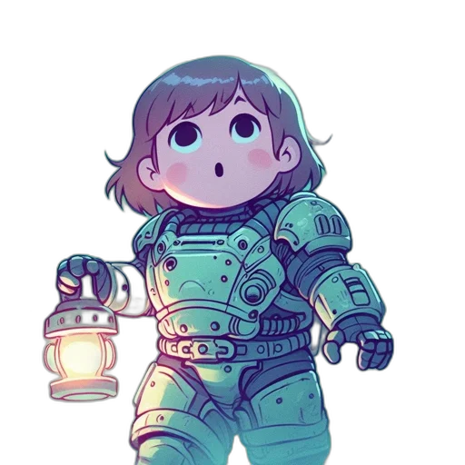 robot, weapon, staff, creature transparent PNG cut-out