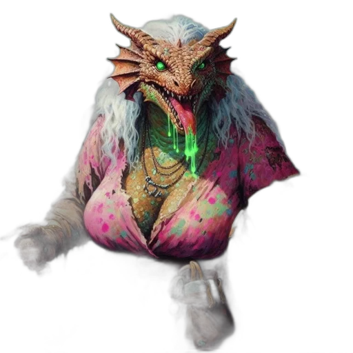 dragon, creature, jacket, mask transparent PNG cut-out