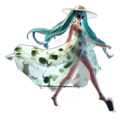 dress, flower, umbrella, hat transparent PNG cut-out
