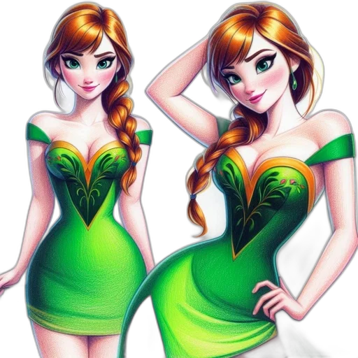 dress, fantasy art, cartoon, concept art transparent PNG cut-out
