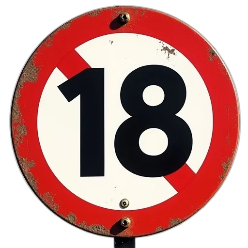 age, limit, sign, graphic transparent PNG cut-out
