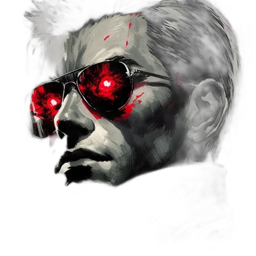 face, mask, comic book art, cyberpunk transparent PNG cut-out