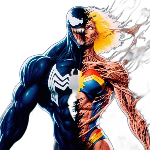 comic book art, concept art, fantasy art, two transparent PNG cut-out
