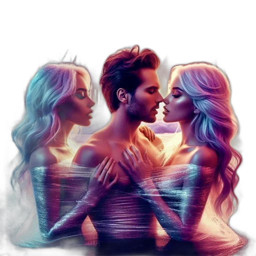 hair, watercolor, photorealistic, fantasy art transparent PNG cut-out