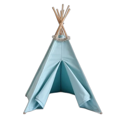umbrella, 3d render, blue, teepee transparent PNG cut-out