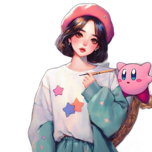 dress, staff, hat, jacket transparent PNG cut-out