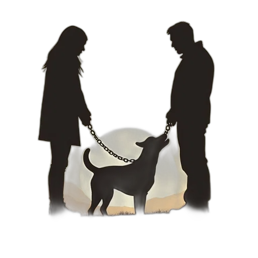 staff, umbrella, silhouette, poster transparent PNG cut-out