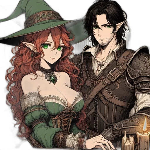 mask, dress, staff, hat transparent PNG cut-out