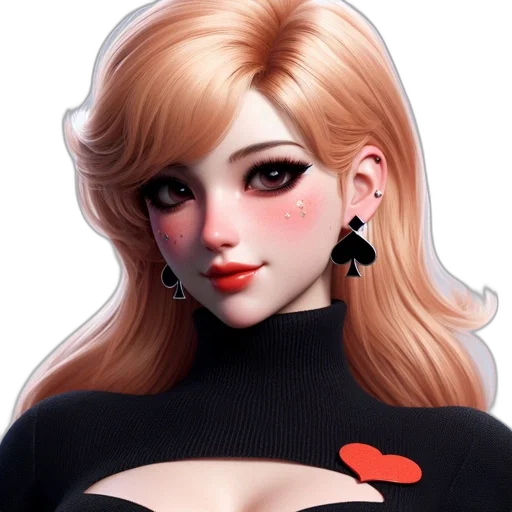 face, jewelry, photorealistic, cartoon transparent PNG cut-out