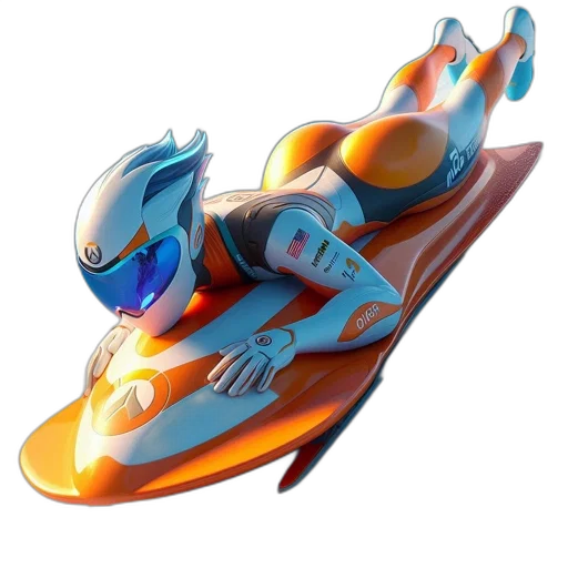 robot, concept art, 3d render, vaporwave transparent PNG cut-out