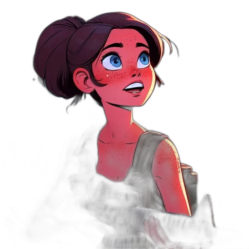 face, concept art, cartoon, comic book art transparent PNG cut-out