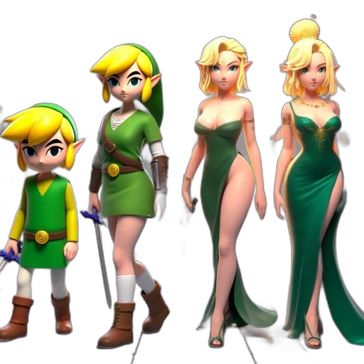 dress, concept art, pixel art, 3d render transparent PNG cut-out