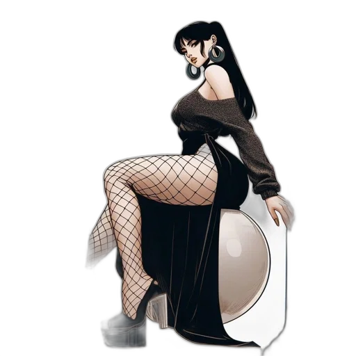 dress, concept art, fantasy art, comic book art transparent PNG cut-out