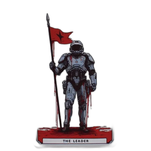 robot, concept art, red, heavily transparent PNG cut-out