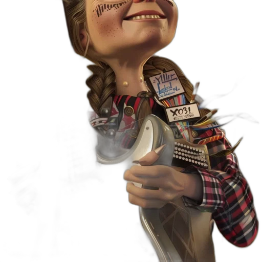 shoes, face, bottle, staff transparent PNG cut-out
