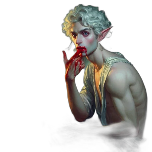 creature, concept art, fantasy art, watercolor transparent PNG cut-out
