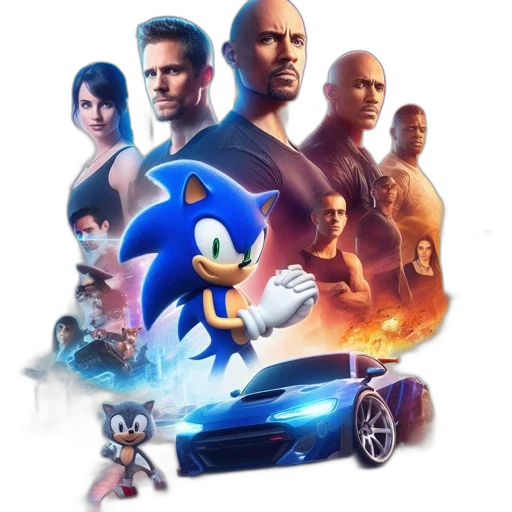 car, concept art, 3d render, blue transparent PNG cut-out