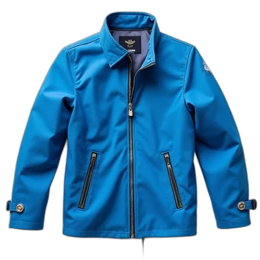 jacket, blue, coat, zipper transparent PNG cut-out