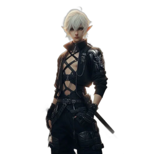 jacket, staff, sword, weapon transparent PNG cut-out