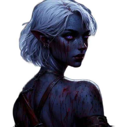 face, fantasy art, concept art, comic book art transparent PNG cut-out