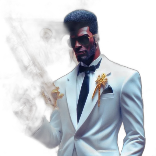 jacket, weapon, concept art, comic book art transparent PNG cut-out