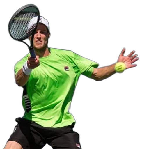 tennis, player, green, shirt transparent PNG cut-out