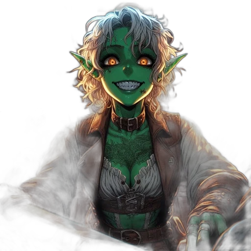 mask, creature, staff, fantasy art transparent PNG cut-out
