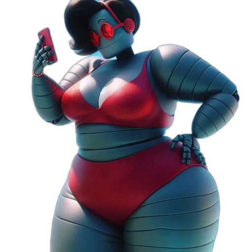 robot, dress, staff, weapon transparent PNG cut-out