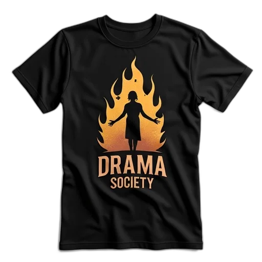 fire, black, t-shirt, graphic transparent PNG cut-out