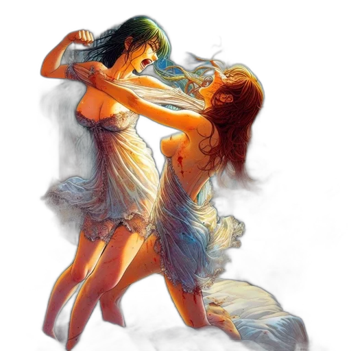 dress, fantasy art, concept art, oil painting transparent PNG cut-out