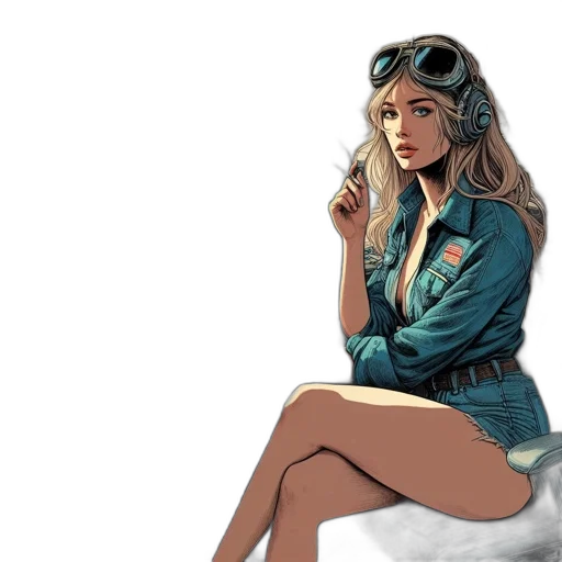 comic book art, concept art, cartoon, pixel art transparent PNG cut-out