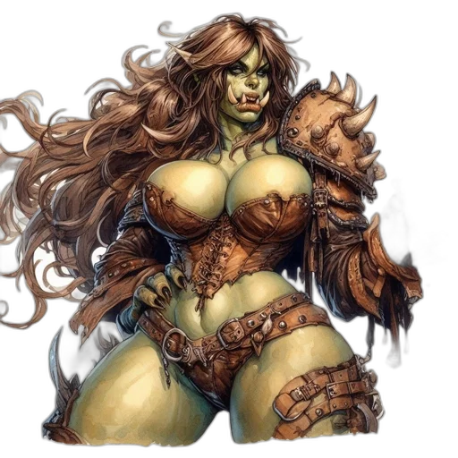 fantasy art, concept art, comic book art, photorealistic transparent PNG cut-out